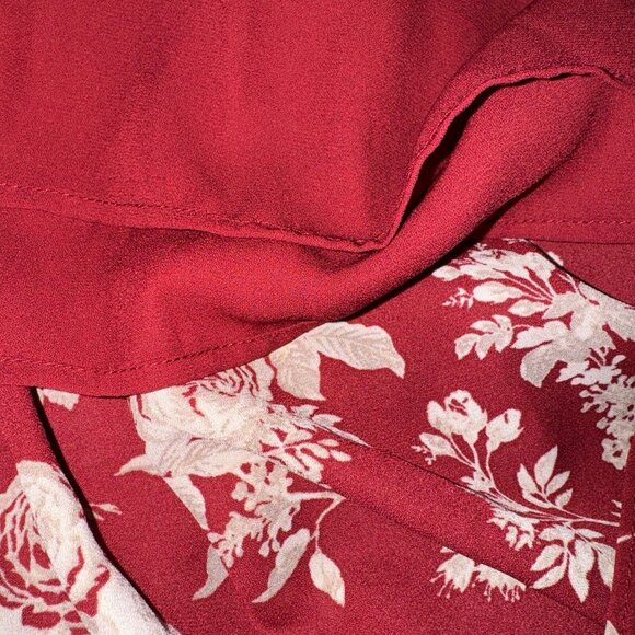 CECE Women’s Dress V Neck Ruffle Sleeve Maxi Elastic Waist Lined slit Small - Picture 5 of 7